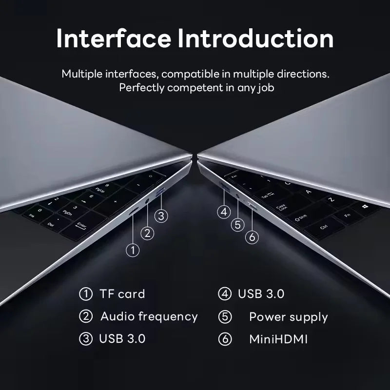 ACEKAMAS 14.1" intel Core i9-10980HK laptop 16GB RAM 1/2TB SSD Portable laptops Windows 11 Pro Office Gaming Notebook computer