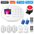 KERUI WIFI GSM Alarm System Kit W202 Home Security Protection Tuya Smart Support Alexa with Motion Detector Door Opening Sensor