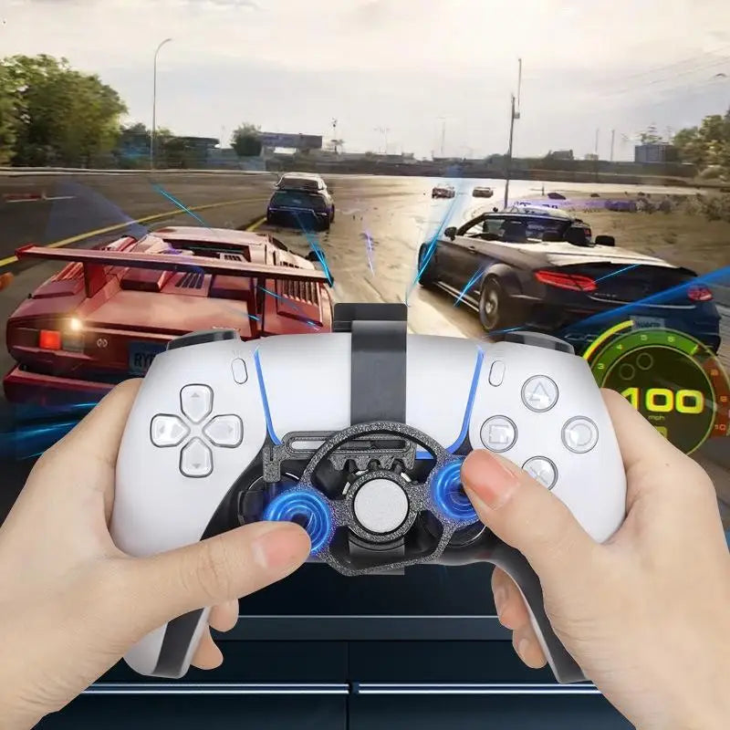 1Pcs Racing Games Steering Wheel Replacement Enhanced Gaming Mini Game Steering Wheel For PS5 Game Controller Accessories