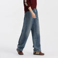 Semir Men Jeans Retro Wide Straight Side Stripe Elastic | SAMAG
