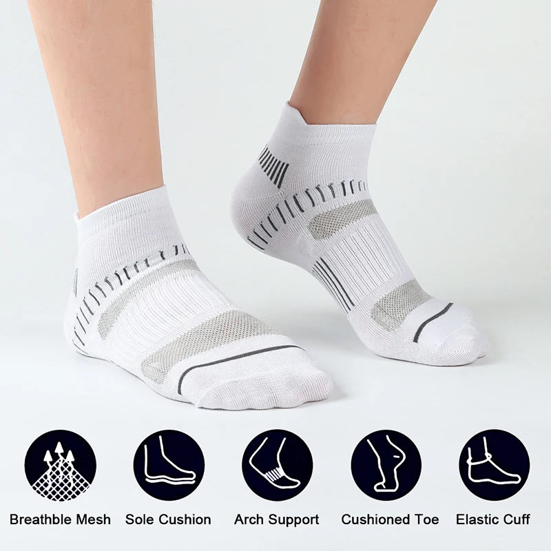 10 Pairs Ankle Athletic Running Socks Men Women Simple | SAMAG