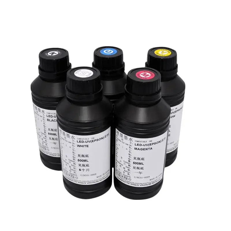 500ML Bottle LED UV Ink For Epson L800 L805 L1800 R290 R330 1390 1400 1410 UV Printer Ink UV Varnish Gloss Ink Hard INK Soft
