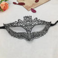 Women's Sexy Half Face Animal Lace Party Mask for Halloween Masquerade Cosplay Party Supplies Ladies Anime Eye Masks Silver
