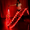 3/5M LED Chinese Dragon Poi Set Luminous Dragon Dance Props Dragon Ribbon Streamer New Year Outdoor Fitness Juggling Props