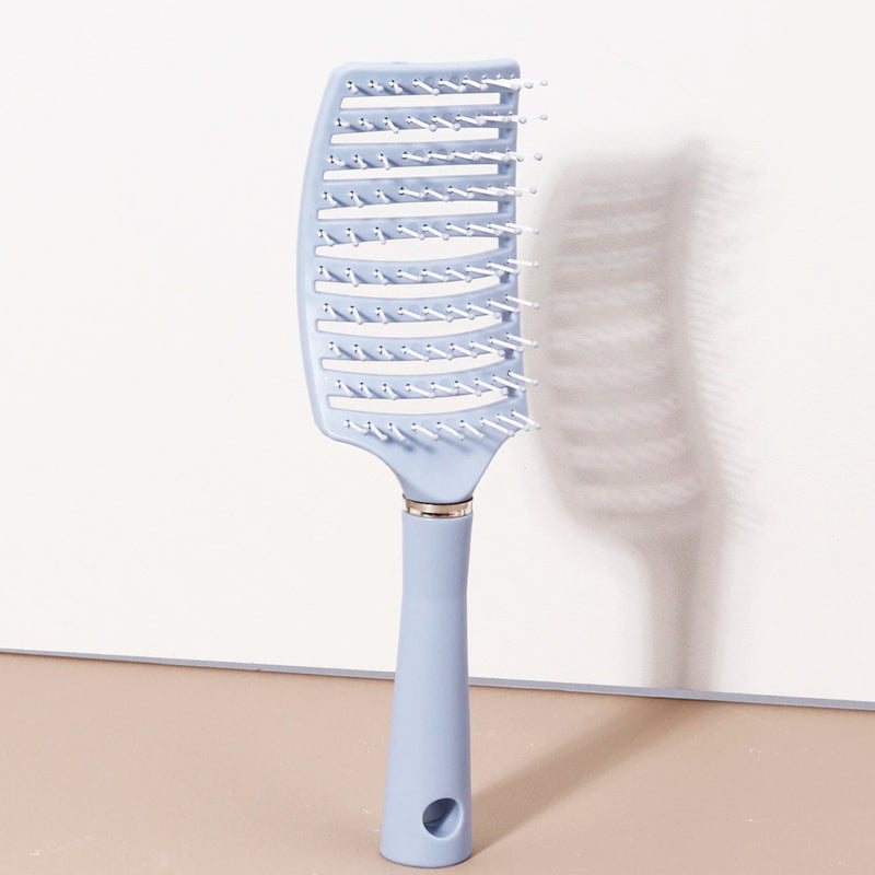 Curling brush - ergonomic handle, hollow design, durable rubber bristles, suitable for all types of hair