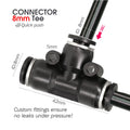 Garden 5-30M 8mm PE Hose 20cm 360° Bending Brass Nozzle Spray Kit Atomized Automatic Irrigation Equipment Plants Mist Wateriing
