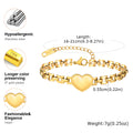 Trendy Love Heart Bracelet for Women,Stainless Steel Strap Chain Bracelets,Exquisite Party Jewelry Mother's Day Gift
