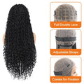 Synthetic Long Bohemian Braided Wigs Boho Box Braid Wigs for Black Women Twisted Braids Full Lace Braided Wigs with Baby Hair