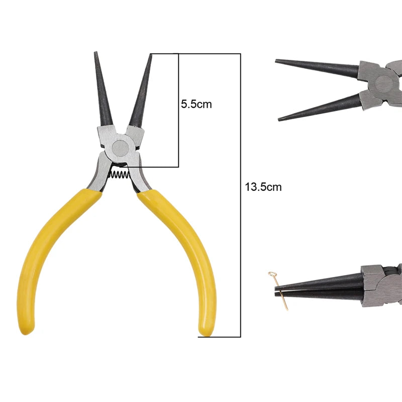 Multifunctional Hand Tools Jewelry Pliers with round Nose End - Cutting Wire Tool for DIY Handmade Jewelry Making Accessories