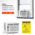 6000 BTU Smart Window AC with WiFi, Remote & App Control, Energy Saving & Timer, Custom