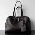 Premium First Layer Cowhide Boston Genuine Leather Women's Bag Simple Large Capacity Bowling Armpit Bag Portable Messenger Bag