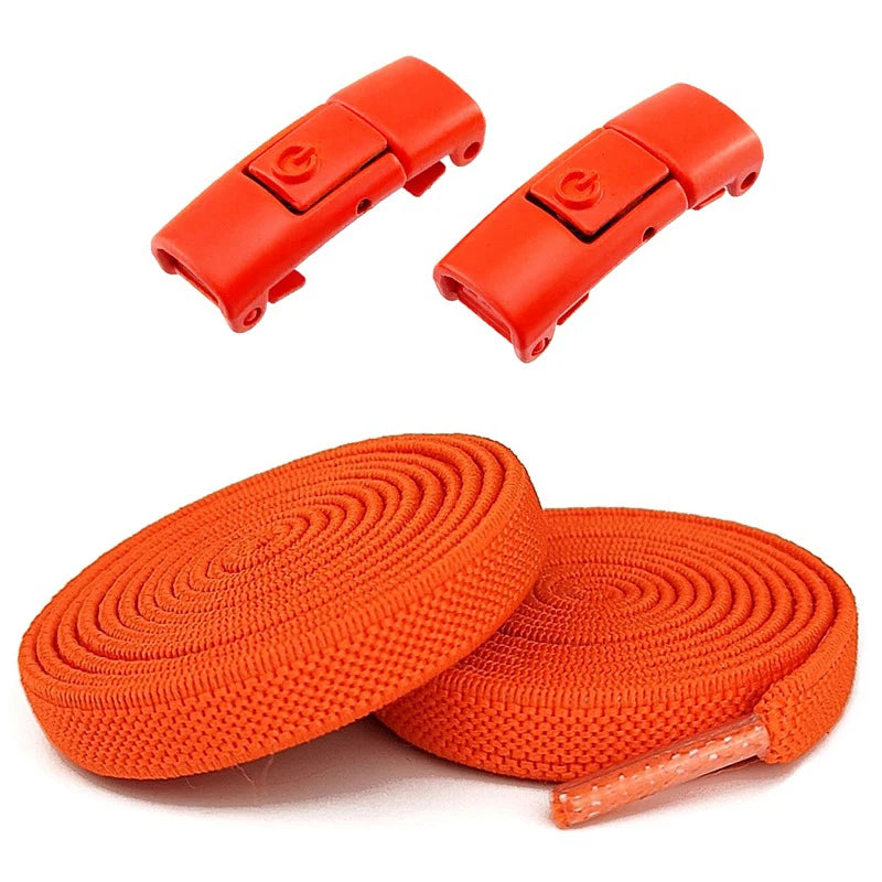 New Without Ties Elastic Laces No Tie Shoe Laces Press Lock Shoelaces Sneaker Kids Adult 8MM Widened Flat Shoelace for Shoes
