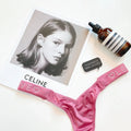 Sexy T-pants Letter PINK BLING Rhinestone Fashion Funhigh Waist Silk Fitness Traceless Women's Underwear Thong Panties G String