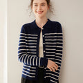 WinvyNee Women's Clothing Cashmere Wool O Neck Striped - View 9 | SAMAG