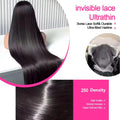 16 42 Inch Straight Lace Front Wigs Human Hair 13X4 Hd Lace Frontal Wig 250 Density Bone Straight Brazilian Human Hair Wig Straight Closure Wig for Women