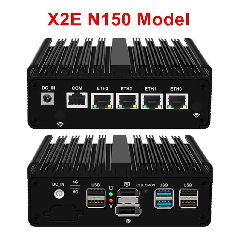 Topton pfSense Firewall Soft Router J6412 J5005 N150 4x i226-V 2.5G LAN NVMe Barebone Fanless Mini PC HDMI2.0 DP AES-NI OPNsense