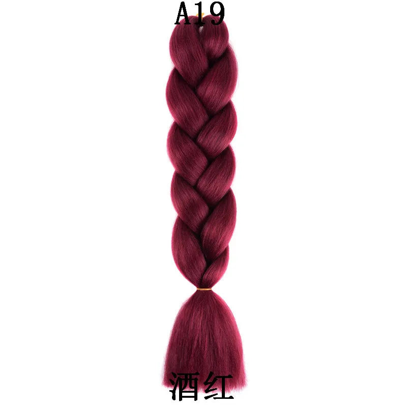 100g 24inch Jumbo Braiding Hair Synthetic Braiding Hair Braid in Hair Extensions Braids Hair for Twist for Daily Cosplay