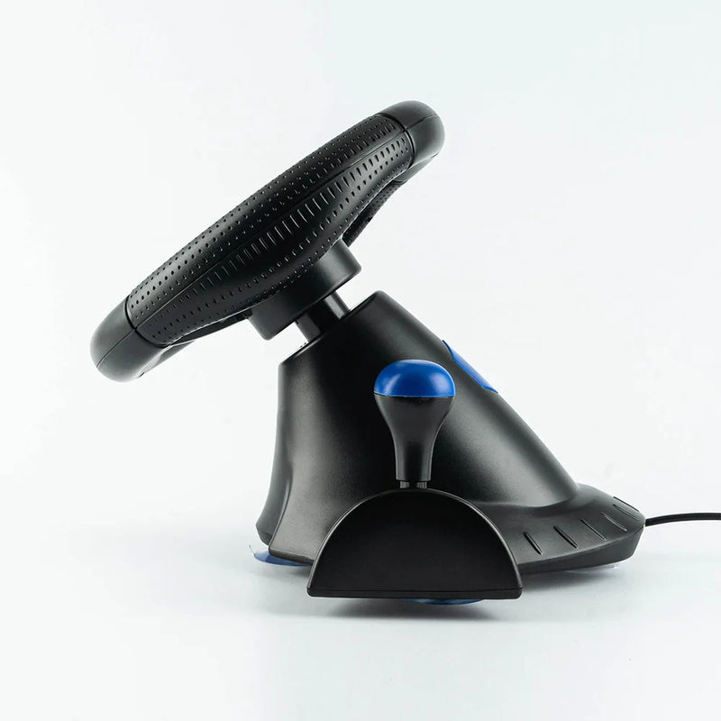 4 in 1 Wired Steering Wheel with Pedals and Shift joystick, Built-in Dual Motors,180 Degrees Racing Wheel for PS3,PS2 & PC