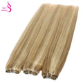 Real Beauty Platinum Blond Brazilian Straight Hair Weave Bundles 14"-28" Hight Ratio Remy Hair Extensions Brown #4 Blond P6/613#