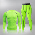 Gym Tight Training Clothing Workout Jogging Sports Set Fitness Men's Compression Thermal Underwear Top Trousers Sportswear