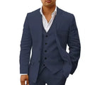 3 piece Linen Summer Men Suits for Wedding Groom Tuxedos 2026 Casual Beach Custom Man Suit Set Jacket Vest with Pants Man Fahion