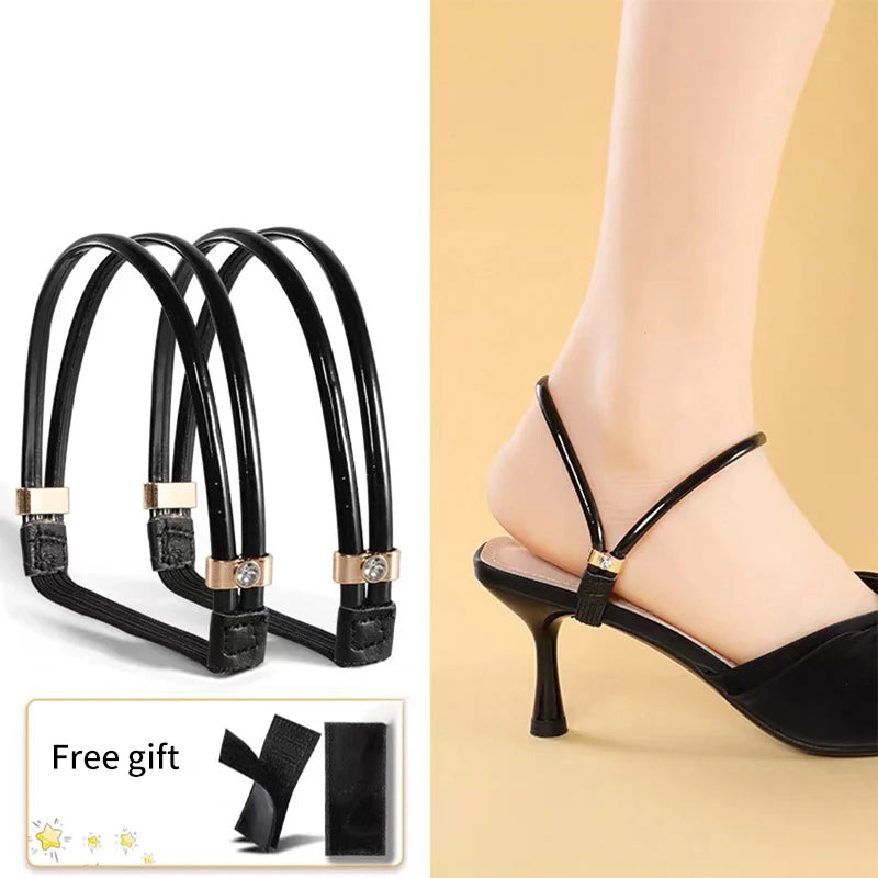Ankle Holding Loose Anti-skid Bundle Laces Tie Straps Band Women Rhinestone Shoelaces Free Triangle Bundle High Heels Shoe Belt