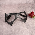 Catwoman Mask Masquerade, Face Cat Kitten Leather Mask for Women Women Girls Cosplay Mask for Halloween Carnival Party