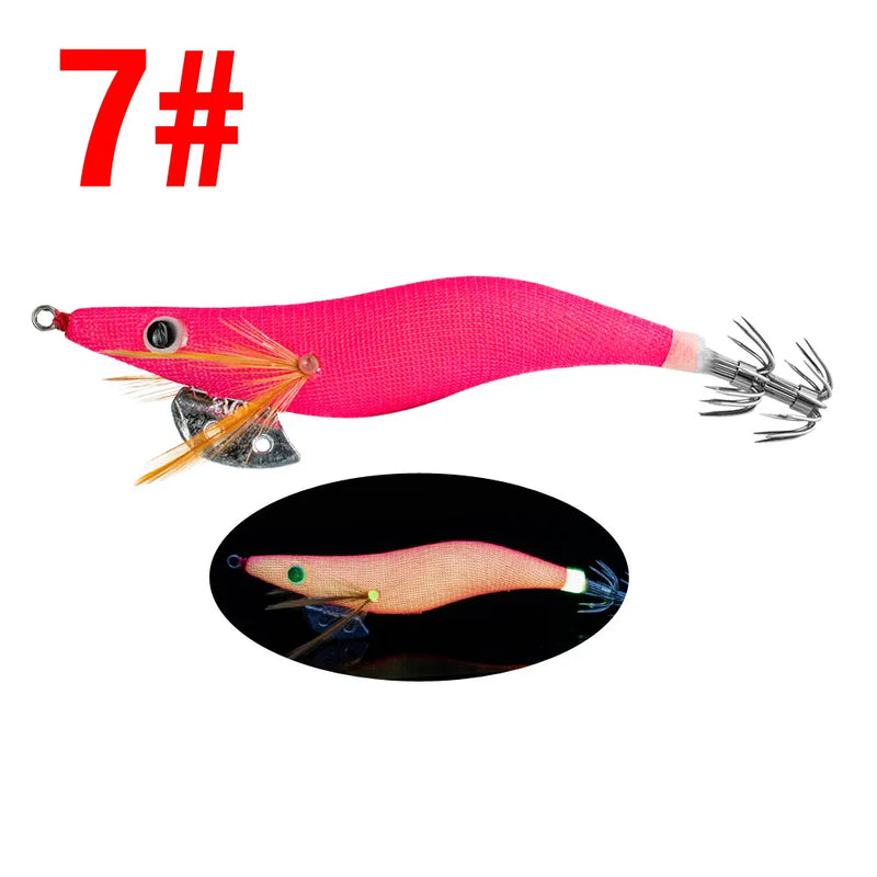 7.2G-14G Squid Jig Hard Fishing Lure Shrimp Prawn | SAMAG