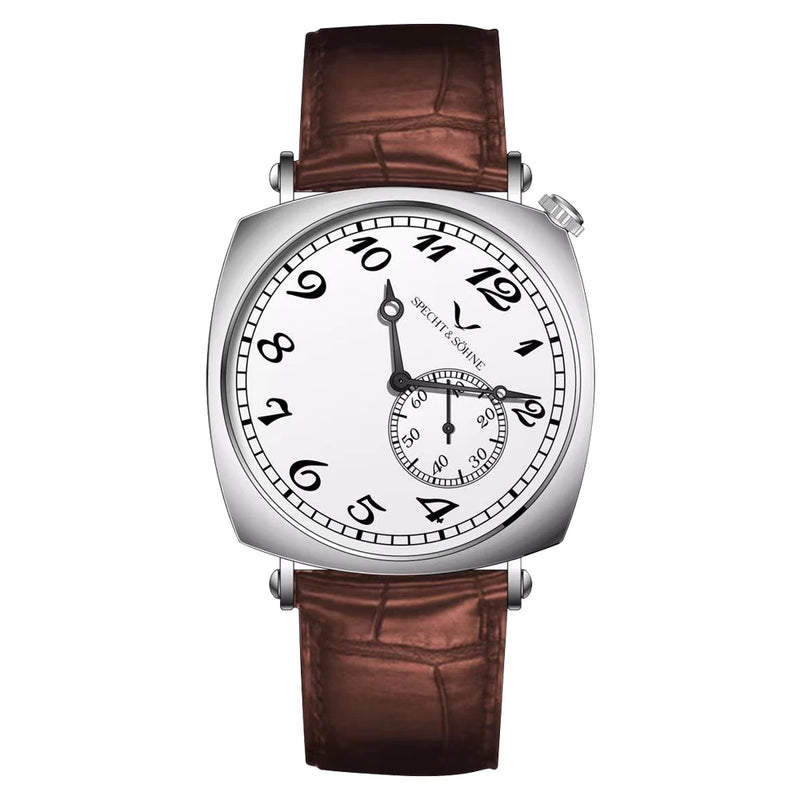 New Specht & Söhne 1921 Men's Automatic Mechanical Watch Vintage Watch Sapphire Genuine Leather Stainless Steel 50M Waterproof