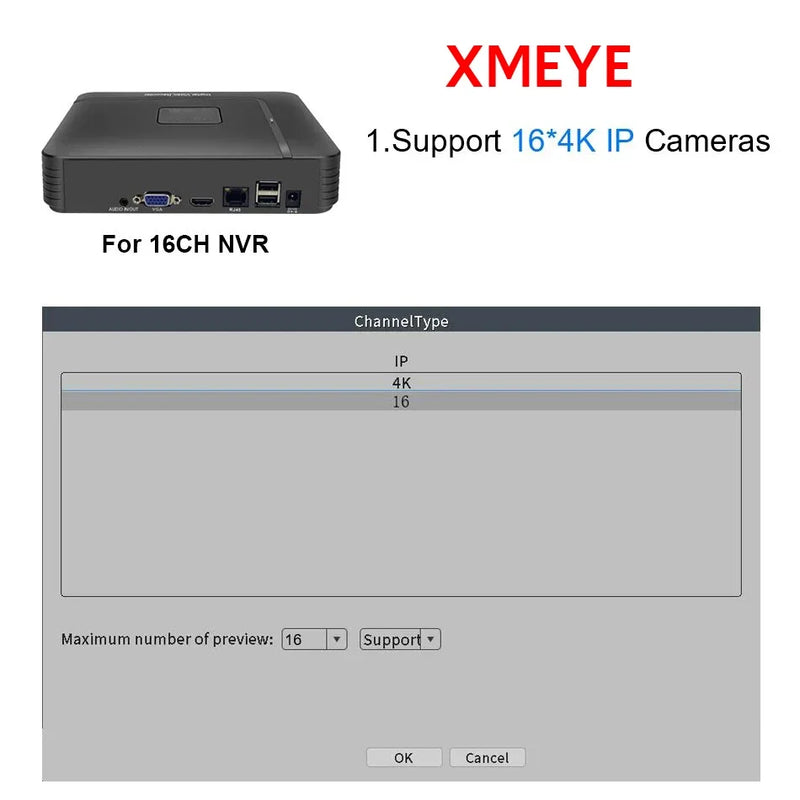 CCTV Accessories-12V2A Power AHD DVR NVR 2TB Hard Drive Network DC+BNC 2in1 Cable,VGA Airline Video Converter&Connectors Kit