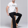 Mens Winter Stretch Denim Jeans Thicken Warm Pants Slim Slightly Flare Trousers Boot Cut Fit Polar Fleece Jeans