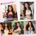 250% Density 34 Inch Hd Lace Front Wigs Human Hair 13x4 Body Wave Lace Front Wigs Human Hair Pre Plucked Glueless Black Wig Natural Black Wig For Women