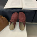 New Classic Women's Leopard Closed Toe Cork Flats Slippers Ladies Leopard Cork Slippers Camo Mule Clogs Shoes  Zapatos De Mujer