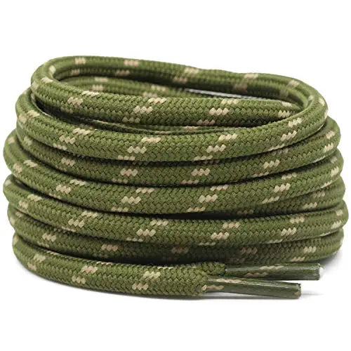 2 Pairs 4.5mm Diameter Round German Training Hiking Shoe Laces for Men and Women Heavy Duty Work Boots Shoelaces