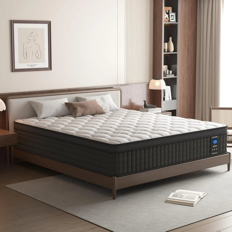 Queen Mattress, 12 Inch Hybrid Mattresses Memory Foam - View 4 | SAMAG