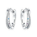 925 Sterling Silver Simple Gold U - shaped Earrings Jewelry Versatile Hoop For Women Fine Birthday Party - Visuel 23 | SAMAG
