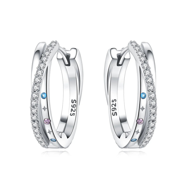 925 Sterling Silver Simple Gold U - shaped Earrings Jewelry Versatile Hoop For Women Fine Birthday Party - Visuel 23 | SAMAG