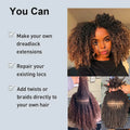 Ombre Brown Afro Kinky Curly Bulk Human Hair For Braiding #30-#1-#30 Crochet Braiding Hair Extensions Locks For Braids No Weft