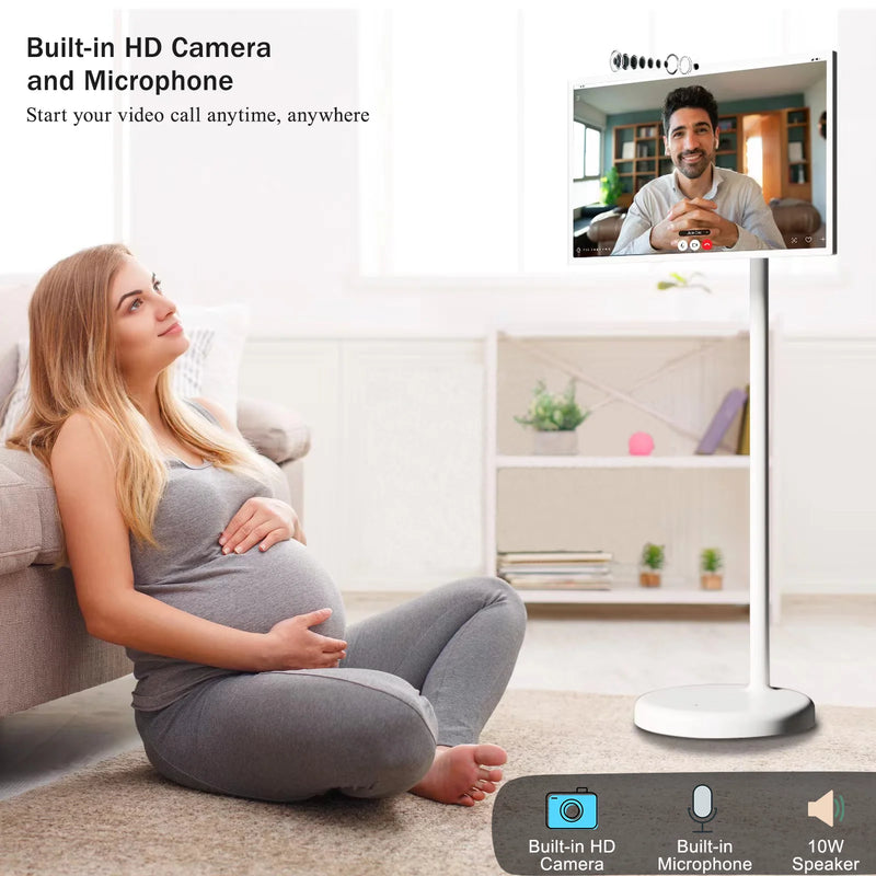 Portable TV Smart Stand Monitor 32 Inch LCD TV Android 13 LCD Smart Digital Displays Portable Touch Screen TV
