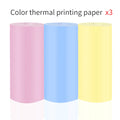 57*25MM HD Mini Printer Thermal Paper Self-adhesive Roll Paper Label Sticker Photo Inkless Printing Portable Printer Color Paper