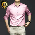 S-6XL Men's Long Sleeve Shirt Luxury Wrinkle Resistant | SAMAG
