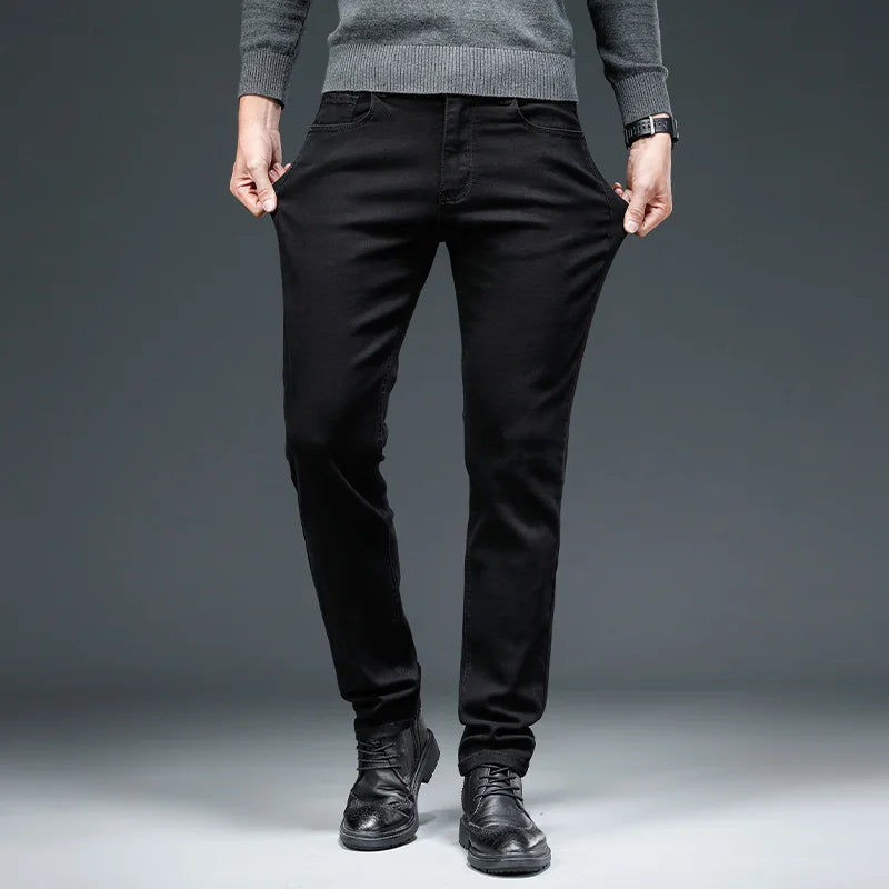 Men Stretch All Black Colors Trousers Brand Clothing | SAMAG