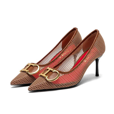 C-H High Heels Red Spring New Hollow Business Women's | SAMAG