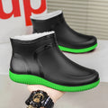 Men's Winter Fleece Lined Rain Boots Warm Cotton Work Safety Rubber Boots Outdoor Fishing Water Shoes Special for Delivery Ri...