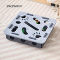 Pet Cat Puzzle Maze Holes Toys Felt Box With Bell Ball Kitten Playing Toys Interactive Funny Combination Set Cat Supplies