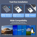 Transparent HDD Case HDD Enclosure 2.5 Inch SSD SATA To USB2.0 Type-C Adapter Portable External Hard Drive Box Tool-Free