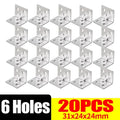 Universal Stainless Steel Corner Bracket 90 Degree L-shaped Right Angle Fixed Brace Fastener For Wood Furniture Bedframe Cabinet
