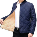 Men's Winter New Thickened Down Cotton Clothes, Solid Color Casual Stand Collar Single Breasted Fleecing Cotton-padded Clothes