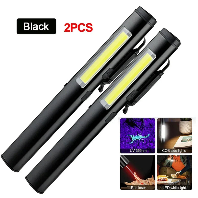 KDULIT 4 in 1 Multifunctional LED Pen Flashlight Built in 800mah Battery USB Rechargeable with Magnetism Work Repair Lantern