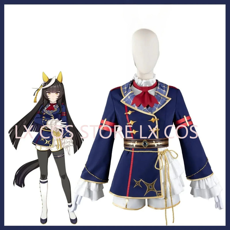 Game Umamusume: Pretty Derby Calstone Light O Cosplay Costume Winning Uniform Coat Dress Wig Woman Masked Ball Suit Custom Size